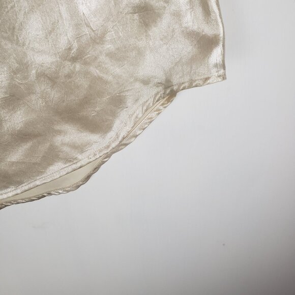 Anthropologie Maeve Romilly Blouse Champagne Mock Neck Sleeveless Button Back 10 - Picture 4 of 11